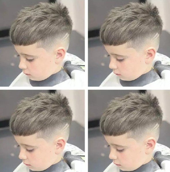 酷酷帅帅的小男孩发型，小小少年的好看发型图片