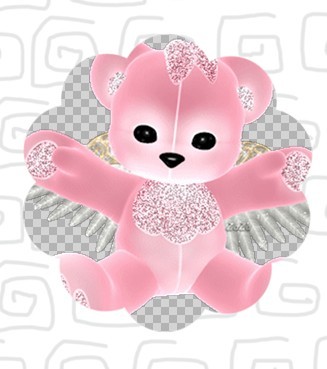 可爱的粉红色熊娃娃